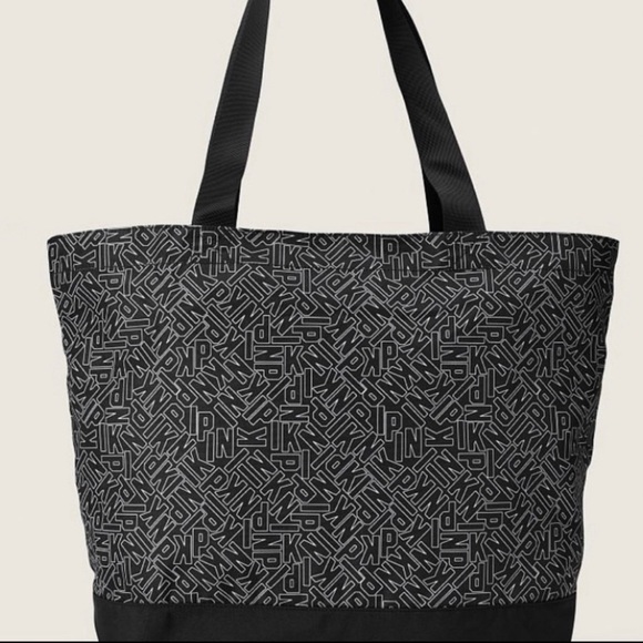 NWT Victoria’s Secret PINK Oversized Weekender Zip Top Tote Bag - Picture 2 of 6